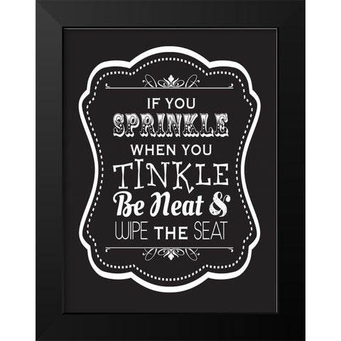 Bath Chalk 9 Black Modern Wood Framed Art Print by Hogan, Melody