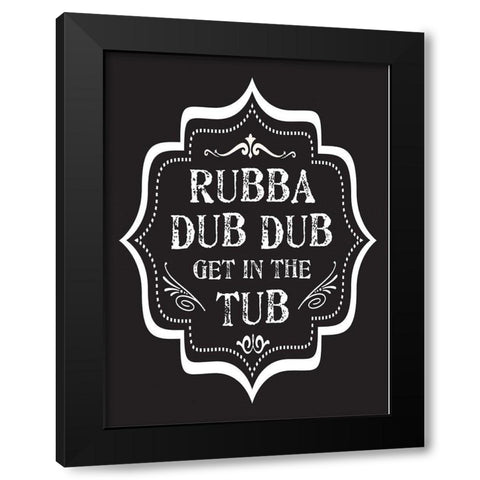 Bath Chalk 10 Black Modern Wood Framed Art Print with Double Matting by Hogan, Melody