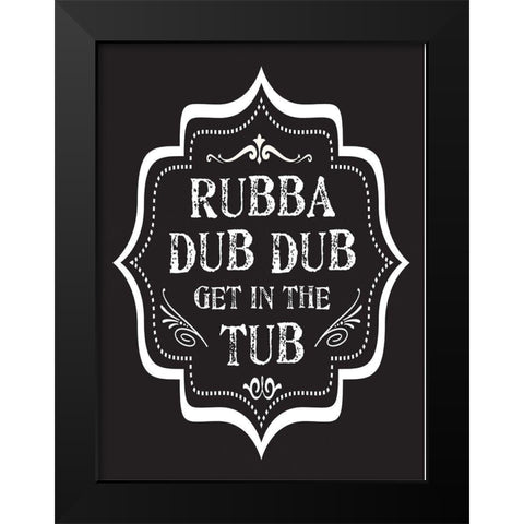 Bath Chalk 10 Black Modern Wood Framed Art Print by Hogan, Melody