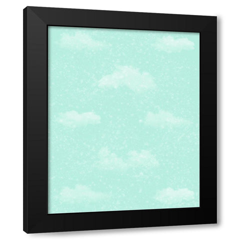 Unique Sparkle Clouds Black Modern Wood Framed Art Print with Double Matting by Hogan, Melody