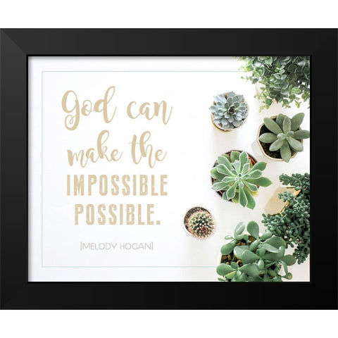 Impossible Possible Black Modern Wood Framed Art Print by Hogan, Melody