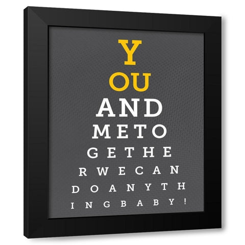 Colorful Eye Chart 6 Black Modern Wood Framed Art Print with Double Matting by Hogan, Melody