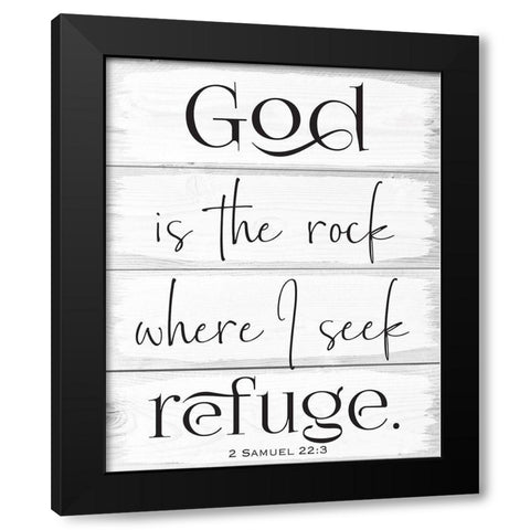 God Wood Panels 1 Black Modern Wood Framed Art Print with Double Matting by Hogan, Melody