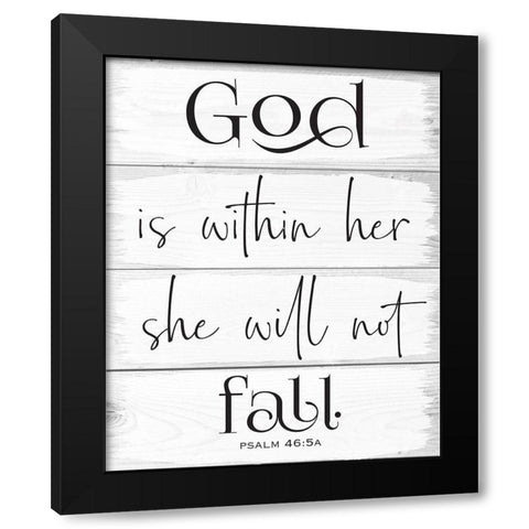 God Wood Panels 2 Black Modern Wood Framed Art Print with Double Matting by Hogan, Melody