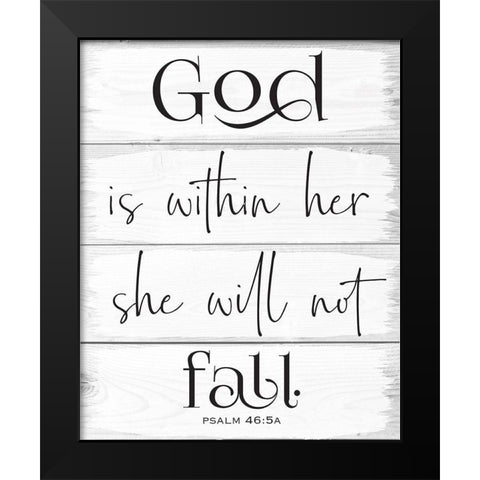 God Wood Panels 2 Black Modern Wood Framed Art Print by Hogan, Melody