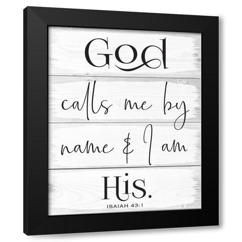 God Wood Panels 3 Black Modern Wood Framed Art Print with Double Matting by Hogan, Melody
