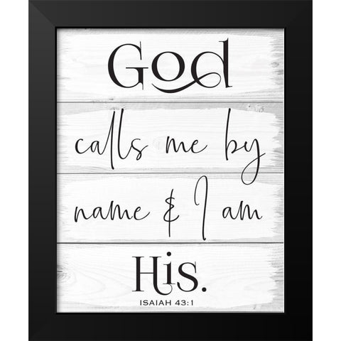 God Wood Panels 3 Black Modern Wood Framed Art Print by Hogan, Melody