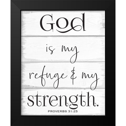 God Wood Panels 4 Black Modern Wood Framed Art Print by Hogan, Melody