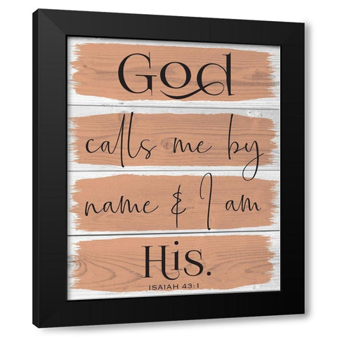 God Wood Panels 3 Black Modern Wood Framed Art Print with Double Matting by Hogan, Melody