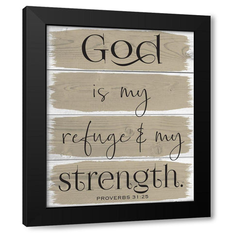 God Wood Panels 4 Black Modern Wood Framed Art Print with Double Matting by Hogan, Melody