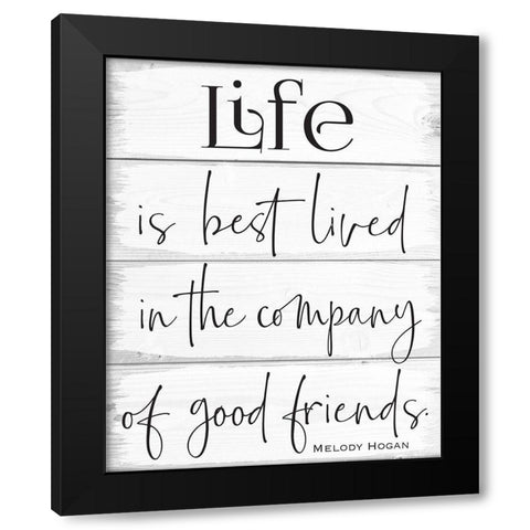 Life Wood Panels 4 Black Modern Wood Framed Art Print with Double Matting by Hogan, Melody