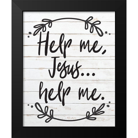 God Bless 6 Black Modern Wood Framed Art Print by Hogan, Melody