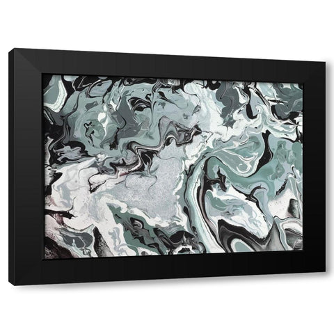 Abide Jade Black Modern Wood Framed Art Print with Double Matting by Hogan, Melody