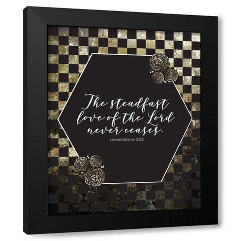 Gold Foil Steadfast 3 Black Modern Wood Framed Art Print by Hogan, Melody