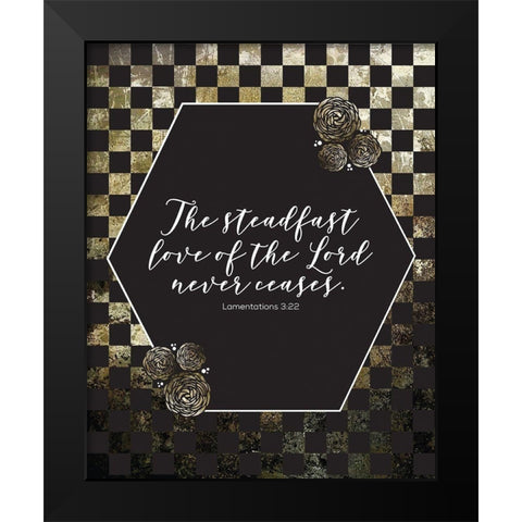 Gold Foil Steadfast 3 Black Modern Wood Framed Art Print by Hogan, Melody