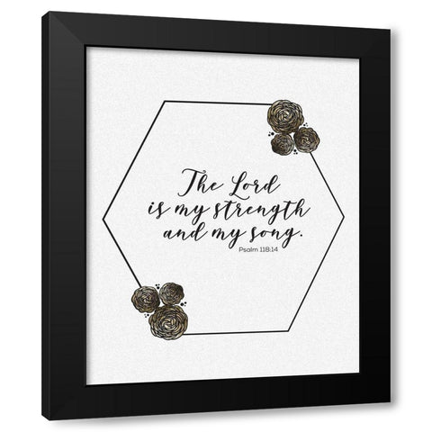 Gold Foil Song 2 Black Modern Wood Framed Art Print by Hogan, Melody