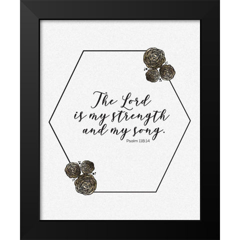 Gold Foil Song 2 Black Modern Wood Framed Art Print by Hogan, Melody