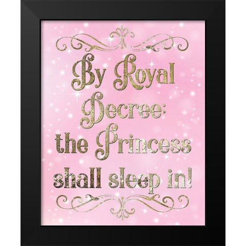 Princess Sparkle 4 Black Modern Wood Framed Art Print by Hogan, Melody