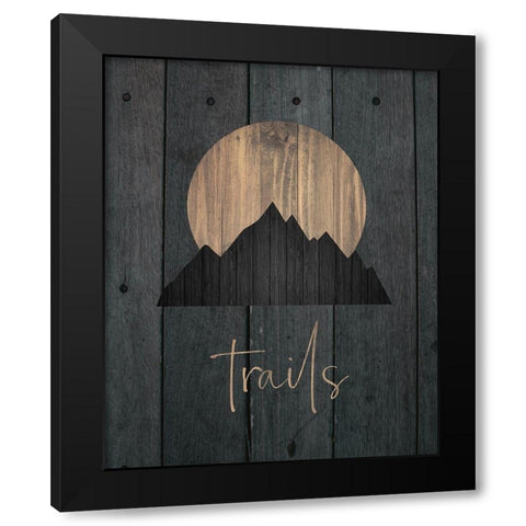 Wilderness Wood 01 Black Modern Wood Framed Art Print with Double Matting by Hogan, Melody