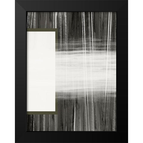 Neutral Abstract White Black Modern Wood Framed Art Print by Hogan, Melody