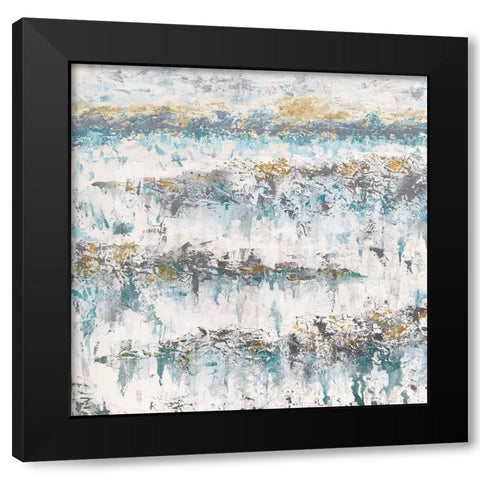 Mountain Mist Black Modern Wood Framed Art Print by Hogan, Melody