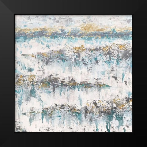 Mountain Mist Black Modern Wood Framed Art Print by Hogan, Melody