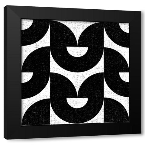 Oversized Abstracts BW 1 Black Modern Wood Framed Art Print by Hogan, Melody