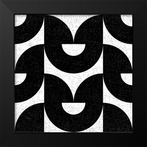 Oversized Abstracts BW 1 Black Modern Wood Framed Art Print by Hogan, Melody