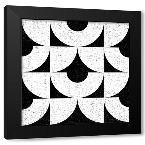 Oversized Abstracts BW 3 Black Modern Wood Framed Art Print with Double Matting by Hogan, Melody