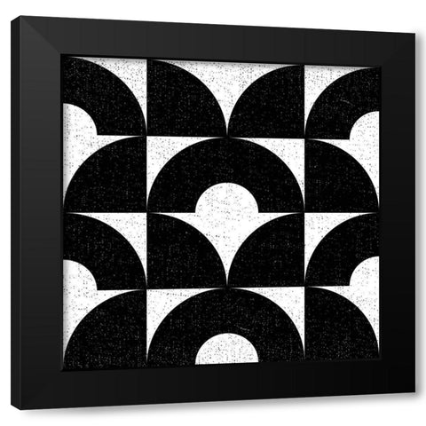 Oversized Abstracts BW 4 Black Modern Wood Framed Art Print by Hogan, Melody