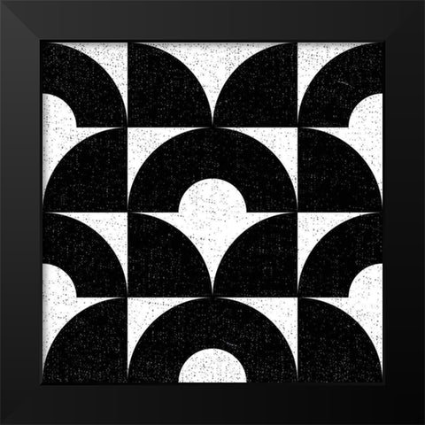 Oversized Abstracts BW 4 Black Modern Wood Framed Art Print by Hogan, Melody