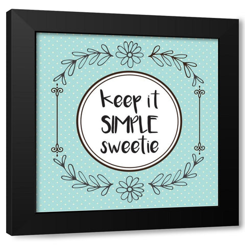 Whimsical Sweetie Black Modern Wood Framed Art Print by Hogan, Melody