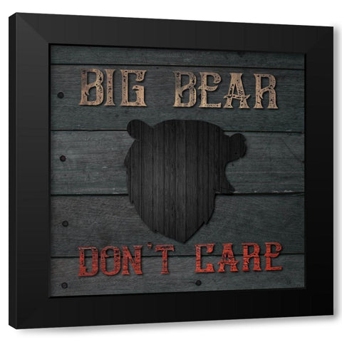 Hunting Bear+Moose 01 Black Modern Wood Framed Art Print by Hogan, Melody