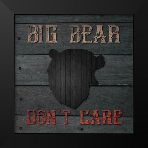 Hunting Bear+Moose 01 Black Modern Wood Framed Art Print by Hogan, Melody