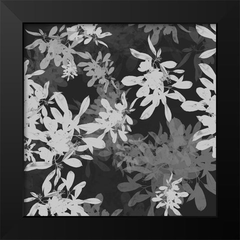Foliage Dark 2 Black Modern Wood Framed Art Print by Hogan, Melody