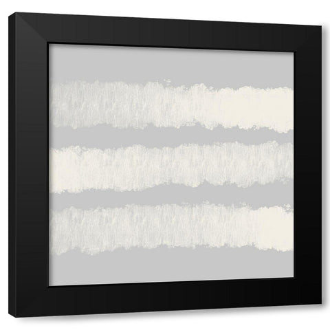 Graphite Stripes Light Black Modern Wood Framed Art Print by Hogan, Melody