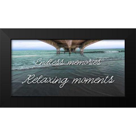 Beneath The Bridge Black Modern Wood Framed Art Print by Prime, Marcus