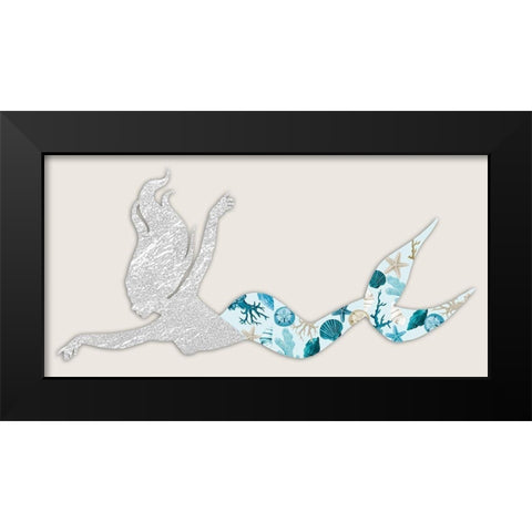 Celestial Mermaid Black Modern Wood Framed Art Print by Prime, Marcus