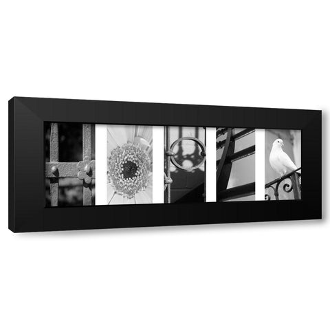 Hope Collage 1 Black Modern Wood Framed Art Print by Prime, Marcus