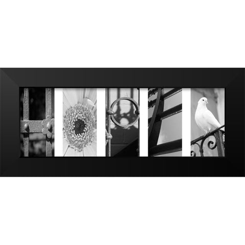Hope Collage 1 Black Modern Wood Framed Art Print by Prime, Marcus