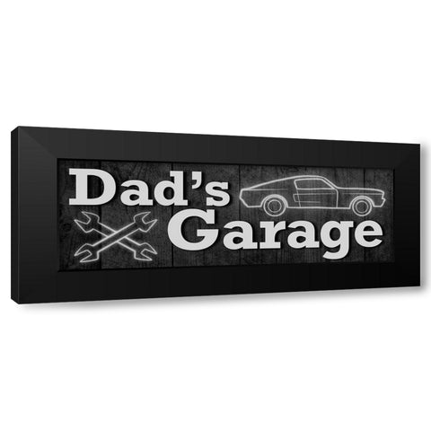 Dads Garage 1 Black Modern Wood Framed Art Print with Double Matting by Prime, Marcus