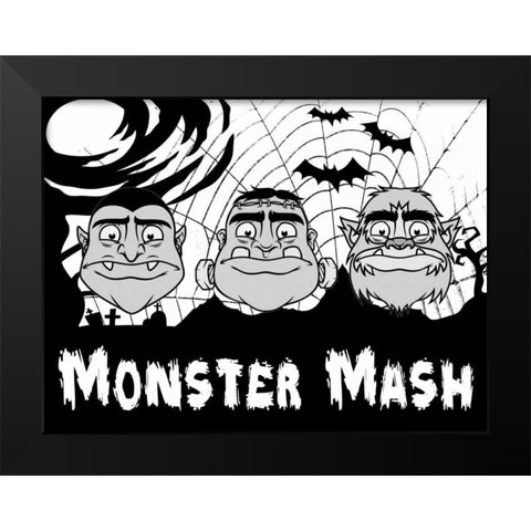 Monster Mash 2 Black Modern Wood Framed Art Print by Prime, Marcus