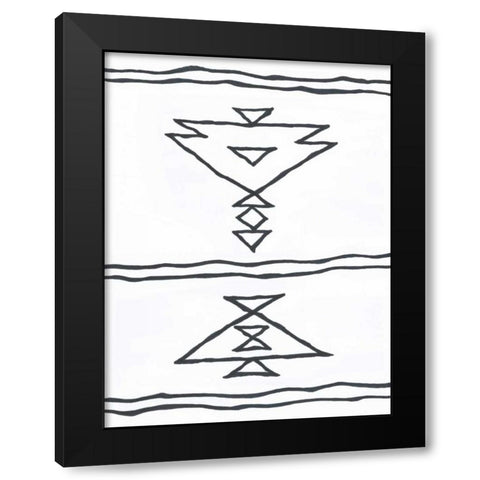 Angular Tapestry 1 Black Modern Wood Framed Art Print with Double Matting by Prime, Marcus