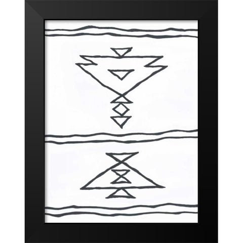 Angular Tapestry 1 Black Modern Wood Framed Art Print by Prime, Marcus