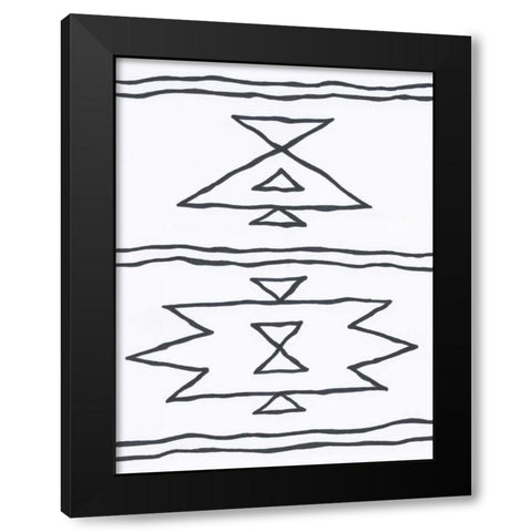 Angular Tapestry 2 Black Modern Wood Framed Art Print with Double Matting by Prime, Marcus