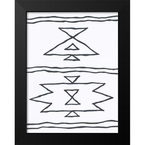Angular Tapestry 2 Black Modern Wood Framed Art Print by Prime, Marcus