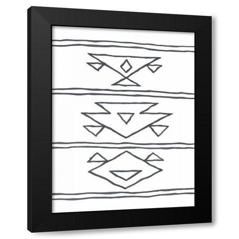 Angular Tapestry 3 Black Modern Wood Framed Art Print with Double Matting by Prime, Marcus