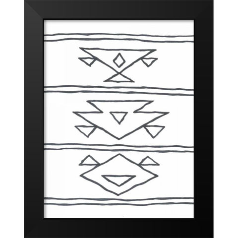 Angular Tapestry 3 Black Modern Wood Framed Art Print by Prime, Marcus