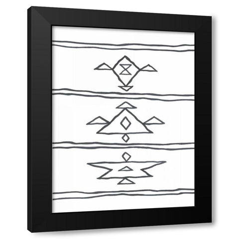 Angular Tapestry 4 Black Modern Wood Framed Art Print with Double Matting by Prime, Marcus