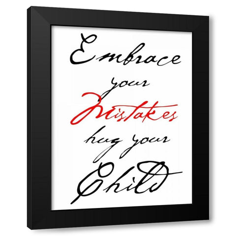 Embrace Your Child Black Modern Wood Framed Art Print by Prime, Marcus